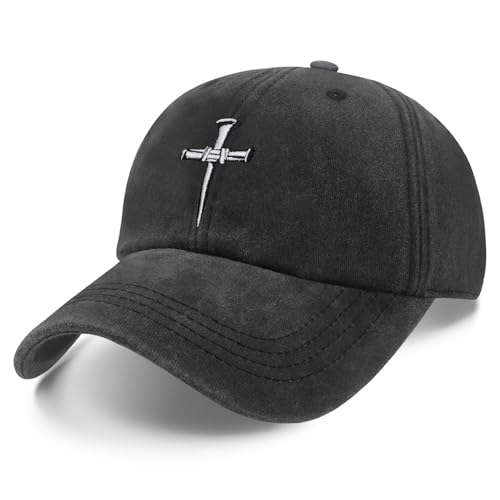 Christian Gifts, Christian Jesus Hat for Women Men Embroidered - color: Grey