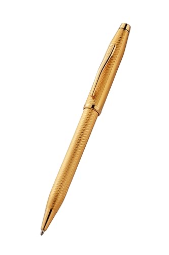 Century® II Polished 23KT Gold-plated Engraved Diamond Pattern Ballpoint Pen