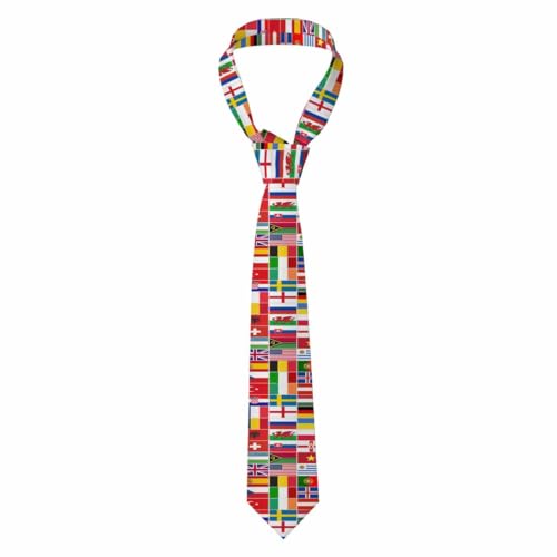 funny Ties for Men Business Novelty Men's Neckties for Festival Holiday Party Valentine's Day Wedding Christmas - color: Flags World
