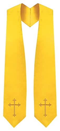CLERKMANS Choir Stole with Crosses - color: Gold