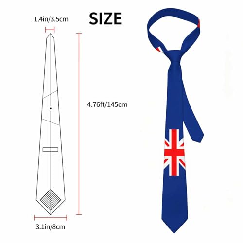 Neckties for Men Silver Star American Flag Men's Ties for Church Worship Wedding Formal - color: British