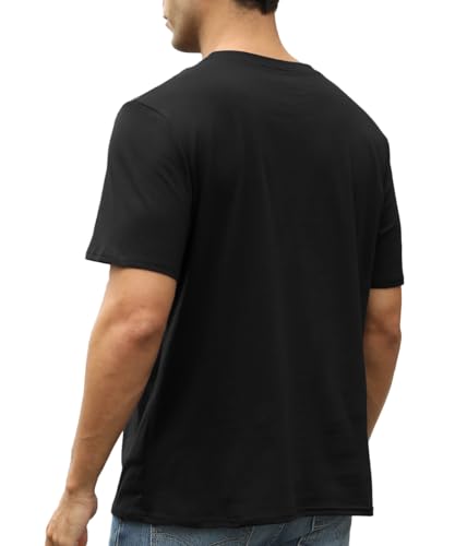 Mens Short Sleeve Cotton T-Shirts Crew Neck Jesus Cross Printed Shirts Faith Christ Shirts - color: Black, size: Medium