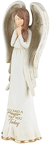 Dicksons Said A Prayer for You Today Angel Ivory 3.5 x 8 Resin Stone Tabletop Figurine