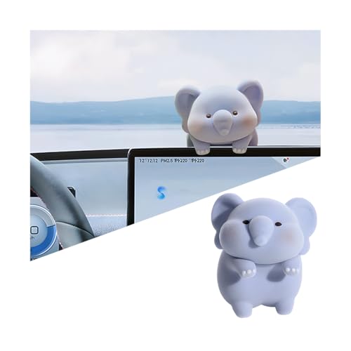 Furry Animal Dashboard and Mirror Ornament, Baby Elephant - color: Blue, size: Elephant