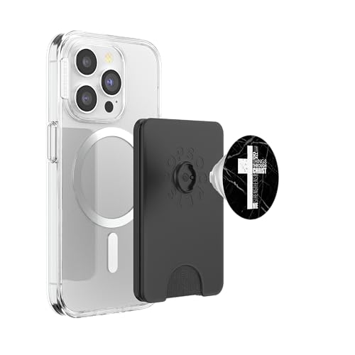 Christian Bible Verse Religious Philippians 4:13 Cross Gifts PopSockets PopWallet for MagSafe - style: Magnetic PopWallet