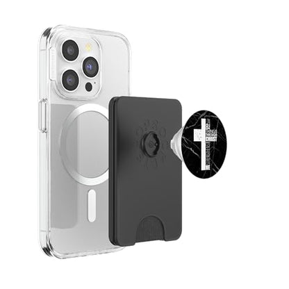 Christian Bible Verse Religious Philippians 4:13 Cross Gifts PopSockets PopWallet for MagSafe - style: Magnetic PopWallet