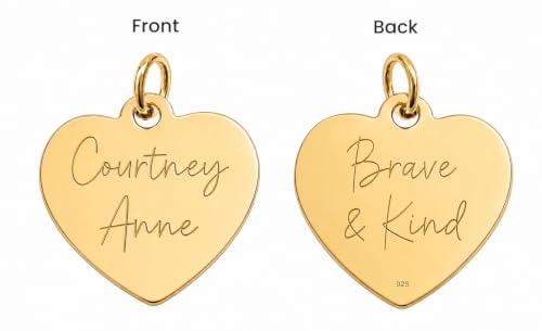 Cherished Moments Heart Necklace, .925 Sterling Silver or 14K Gold-Plated - color: Gold-Heart Charm Only