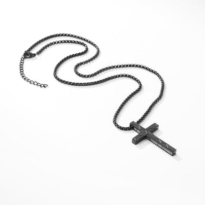Soccer Cross Necklace for Boys Men - color: Black, style: 1：9 Be strong Be brave Be fearless