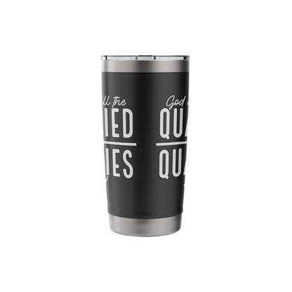 God Doesn't Call the Qualified-He Qualifies the Called Stainless Steel Insulated Tumbler - color: Black