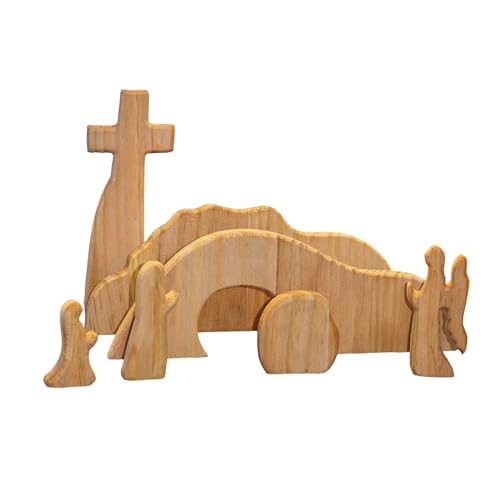 Empty Tomb Easter Scene and Cross Decoration