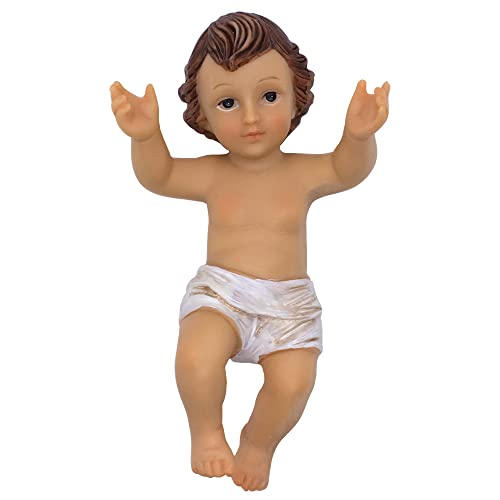 Baby Jesus Nativity Figurine | Painted Christ Child | Add to Manger or Creche Scene | Great Christian Home and Church Décor for Christmas Season | 12", 8", 6" or 4.5" Long (6" Jesus) - style: 6" Jesus