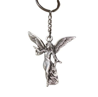 Angel Keychain Hand Made Fine Pewter Guardian Angel Key Chain Key Ring