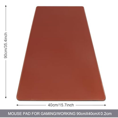 XXL Gaming Mouse Pad 35.4x15.7 Professional Large Mouse Pad & Computer Game Mouse Mat-90x40 Brown - color: Brown, size: 35.4L x 15.7W inches