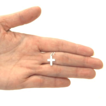 Hawaiian Silver Jewelry 925 Sterling Silver Mini Cross Charm Pendant - style: Sterling Silver
