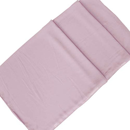 LMVERNA Solid Color Bubble Chiffon Scarf for Women Fashion Soft Hijab Long Scarfs Wrap Scarves - color: Dusty Pink