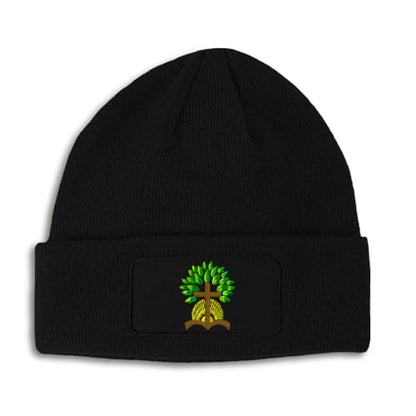 Patch Beanie Christian Cross and Sunrise Faith Jesus Christ Skull Cap Hats for Men & Women Acrylic One Size - color: Black Design Only