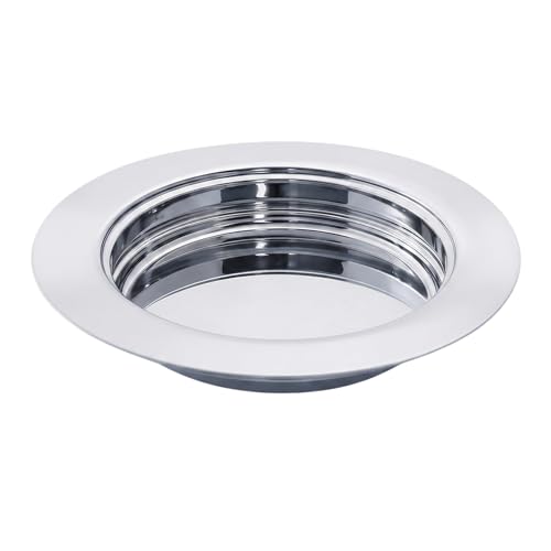 1Pcs Stainless Steel Communion Bread Plate for Church,Silver,No Lid - color: Silver