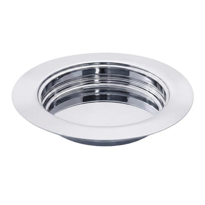 1Pcs Stainless Steel Communion Bread Plate for Church,Silver,No Lid - color: Silver
