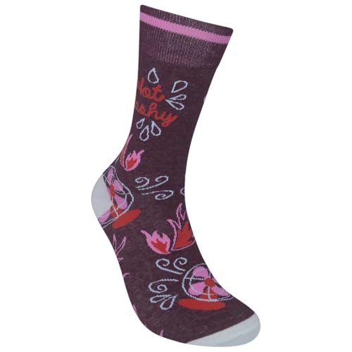 FUNATIC Crazy Socks with Funny Sayings - Novelty Gift for Men, Women, Adult - color: Hot Flashy