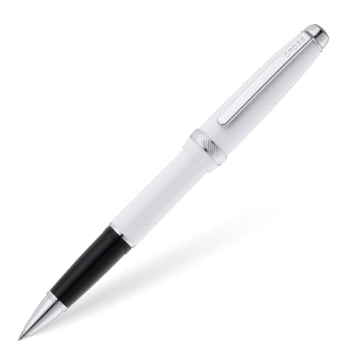 Cross Lume Porcelain White Rollerball Pen, Medium Point, Black Ink - color: White