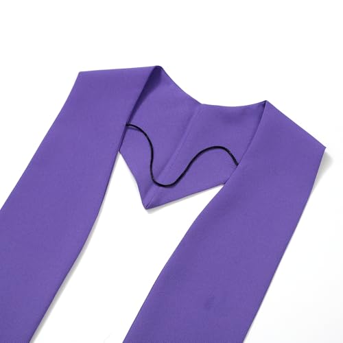 Unisex Overlay Plain Clergy Stole for 94" - color: Purple