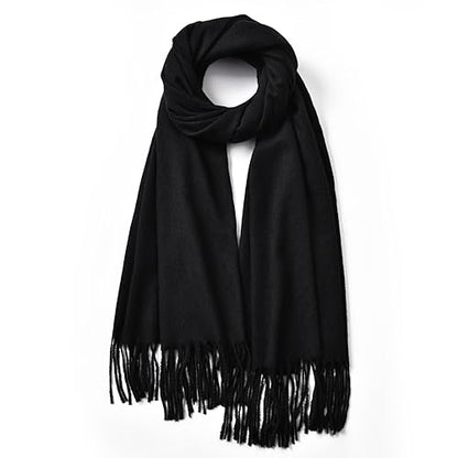 Clothirily Womens Winter Scarf, Oversized Long Blanket Plaid Shawl Wrap - color: Black