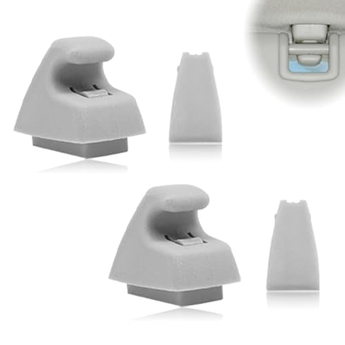 2PCS Sun Visor Clips, Replacement Sun Visor Retainer Holder Clip 95994975 95994976, Sunvisor Support Bracket Hook Hanger for Chevy Cruze Silverado Tahoe Sonic Spark Verano, Car Accessories (Gray) - color: Gray