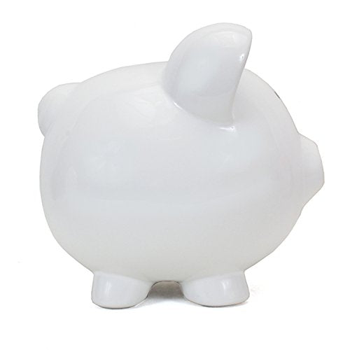 Child to Cherish Ceramic Piggy Bank, White - color: White