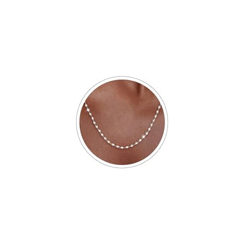 Carffordo 925 Sterling Silver Chain Necklace, Lip Link Necklace for Women - color: Silver, size: 20 Inch