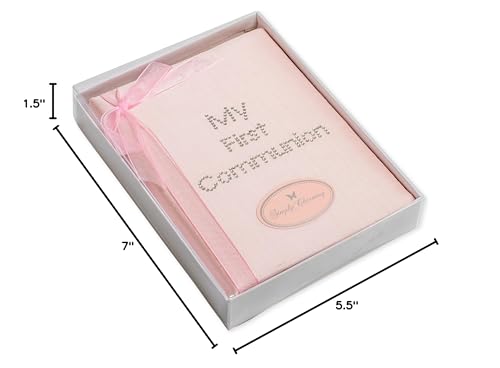 My First Communion Pink Silk 4x6 Photo Album with Bow