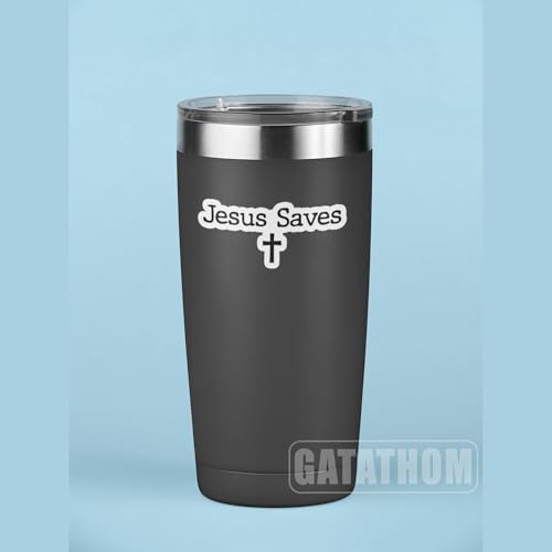 (3Pcs) Jesus Saves Cross Sticker Christian Religious Faith Stickers, Waterproof Vinyl Decals for Laptop Tumbler Water Bottle Scrapbook, 3" X 1.2" - color: Jesus Saves