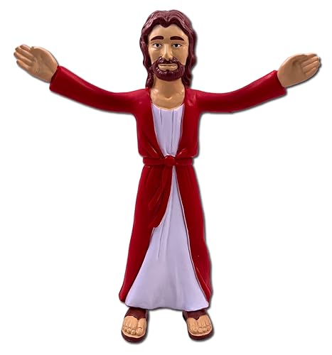 NJ Croce 6.5" Jesus of Nazareth Poseable Figure, Bendable Toy, Religious Gift, Great Bible Character for Hide and Seek Games, Safe for Kids, Bring Your Religion Back to Life!