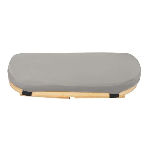 Meditation Bench, Foldable Kneeling Meditation Bench, Bamboo Stool, Gray