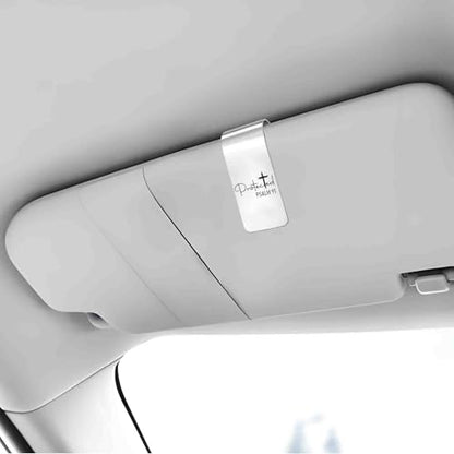 FEELMEM Protected Psalm 91 Stainless Steel Car Visor Clip Inspirational Bible Verse Gift Driving Safety Prayer Religious Gift