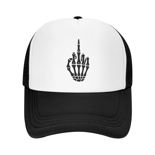 MOLAIGIN Trucker Hat, Adjustable Snapback Hat, Baseball Cap for Men Women, Breathable Mesh for Casual Wear - color: Black5