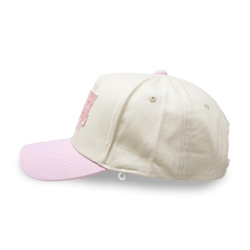 THE INSPIRATION CO. Running on Coffee Embroidered Hat - Trendy Coffee Lover Cap, Adjustable Snapback Baseball Hat - color: Pink