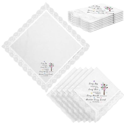 6 Pack 23'' Women Church Lap Scarf - color: White, style: Bible Verses