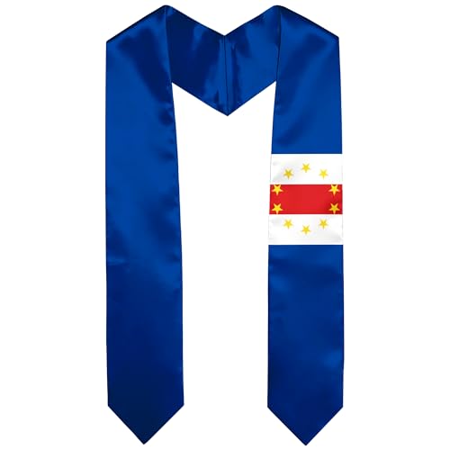 Graduation Satin Sash Scarf 72" Stole - color: Cape Verde Flag