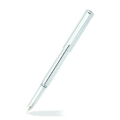 Sheaffer Intensity Medium Nib Fountain Pen, Medici Engraved, Chrome Plate Trim (E0923753)