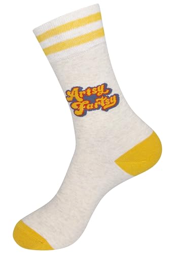 FUNATIC Crazy Socks with Funny Sayings - Novelty Gift for Men, Women, Adult - color: Artsy Fartsy-