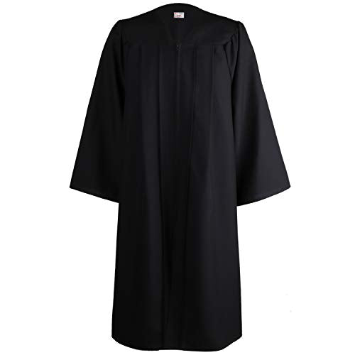OSBO GradSeason Unisex Matte Robes for Graduation Gown, Choir Robes, Pulpit Robe and Pastor - color: Black, size: 57 Plus