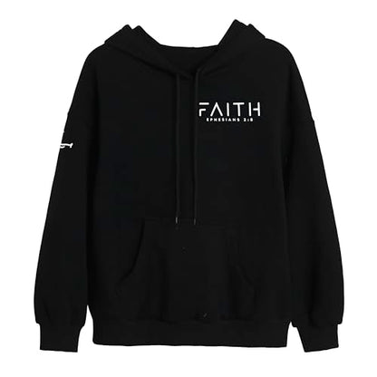 Christian Hoodies for Men Bible Religious Sweatshirts Jesus Hoodie - color: Black02, size: Large