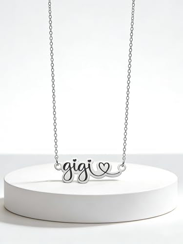 Faith Jesus Cross Necklace Name ID Warm Gift for Mama Gigi Grandma Women - color: gigi letter necklace