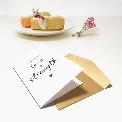 Simply Sympathy Card, Encouragement Card, Thinking of You Cards, Get Well Soon Cards, Sending You Love and Strength - color: Love and Strength