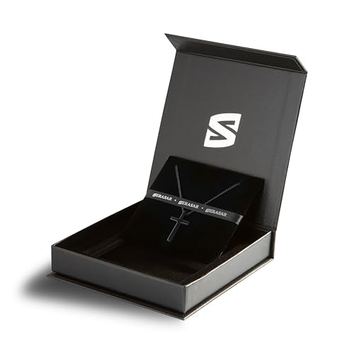SERASAR Premium Necklace Women| 316L Stainless-Steel | 18 Carat - color: Black, style: Hope