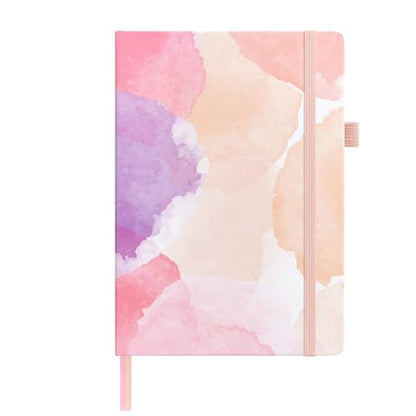 &And Per Se Lined Hardcover Notebook – A5 5.7"x8" College Ruled, 160 Pages, 100gsm Thick Paper – Aesthetic Journal for Women, Gift-Ready Planner, Everyday Writing Notebook (Black) - color: f.Blush Watercolor, style: Lined with Pattern