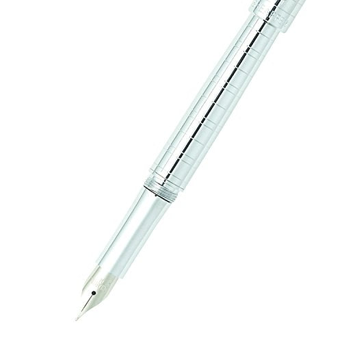 Sheaffer Intensity Medium Nib Fountain Pen, Medici Engraved, Chrome Plate Trim (E0923753)