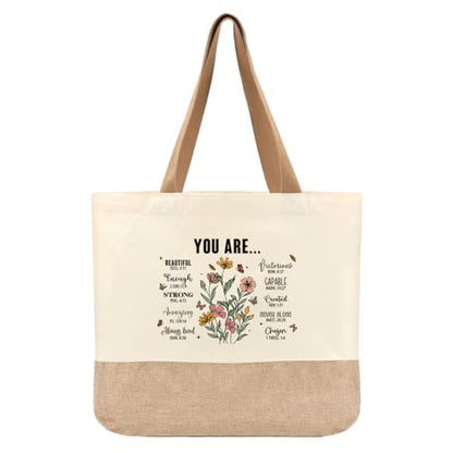 Tote Bag, Gifts for Women Friends Girlfriend Coworker Wife Mom Reusable Tote Bags Birthday Thank You Gift - color: You Are