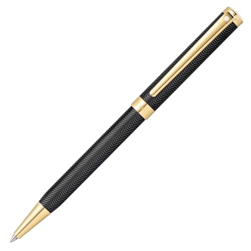 Sheaffer Intensity Engraved Matte Black Ballpoint Pen with Chrome Cap and Trim - color: Engraved Matte Black, style: Ballpoint Pen