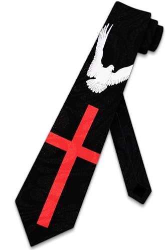Steven Harris Religious Ties Mens Dove and Cross Necktie Christian Tie Faith Neckties for Men